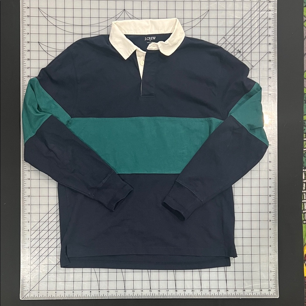 J. Crew Rugby Polo - Green and Blue